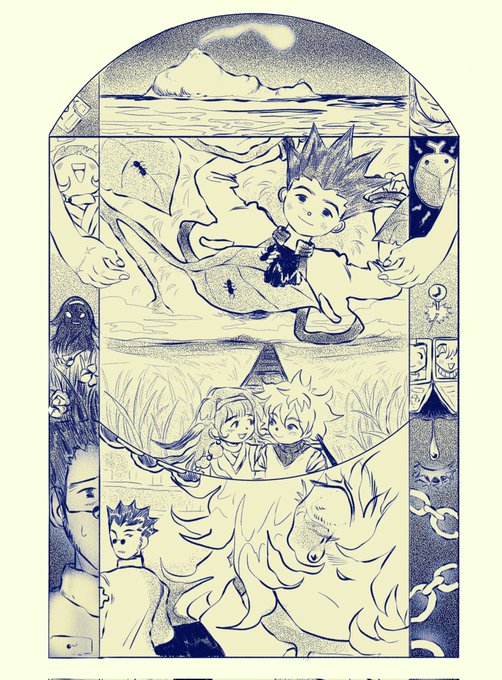 my #hxh WIP, not sure how to color 