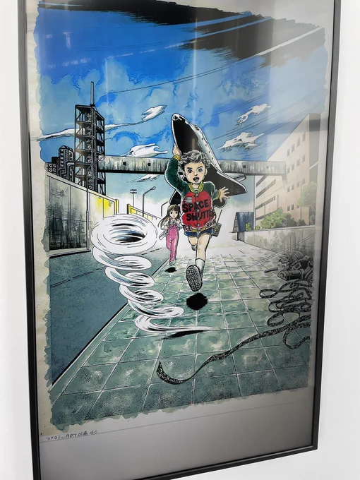 「楳図かずお大美術展」、『わたしは真悟』で毎回挿入される不穏で不気味な(でも美しい)扉絵もしっかりディスプレイ展示されてる。続編の連作絵画漫画もこのスタイルを踏まえているのかな… 