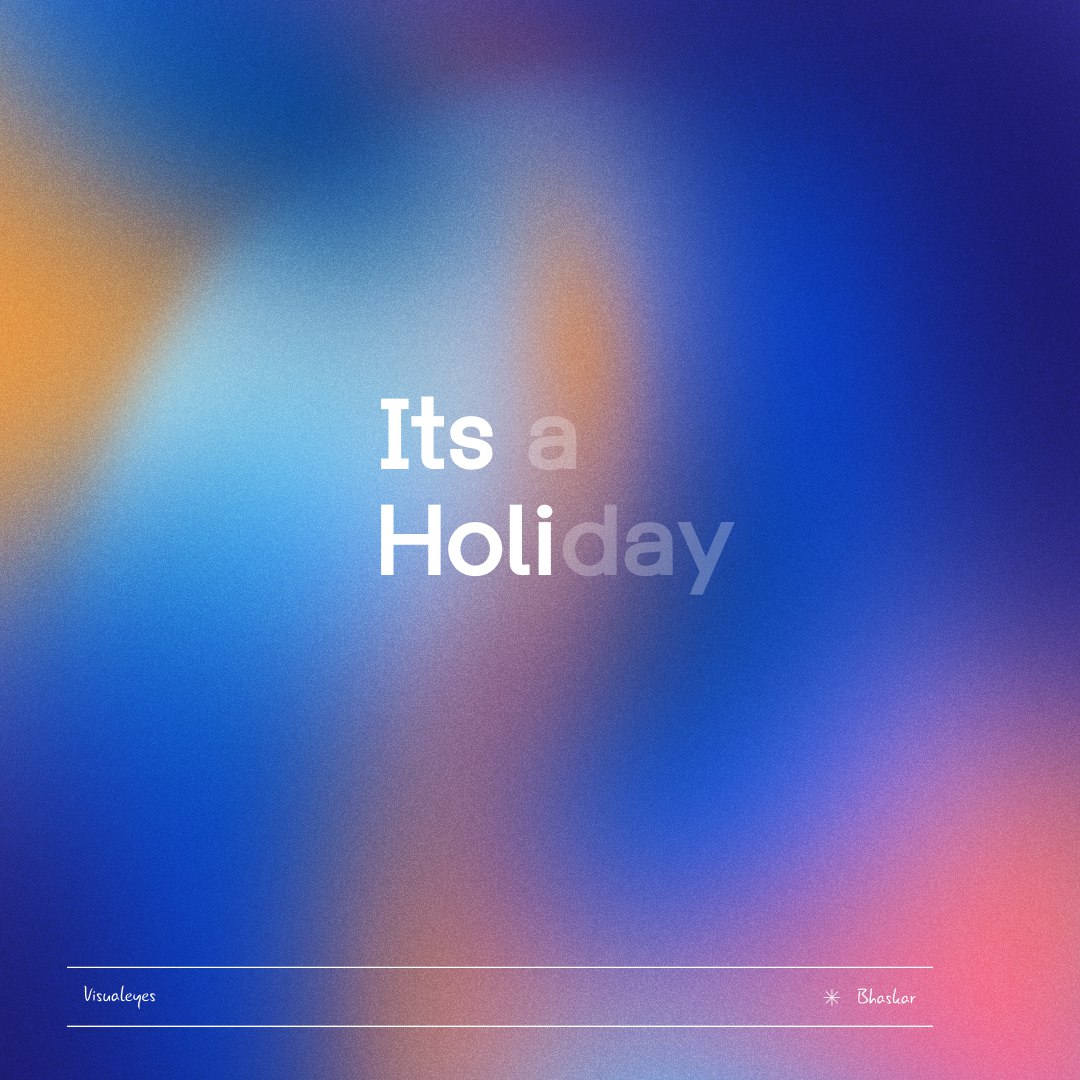 visualeyesx's tweet photo. Happy Holi to all 🎉
Special thanks to all designers who add color into our life everyday, 
T@g a your favorite designer.
#figma #colors  #holi2022  #hexcode #colorfulholi #playsafe #enjoyresponsibly #holiday #festivals #festivalofcolors #visualeyes #minimalism #visualart https://t.co/sSVG01qbM7