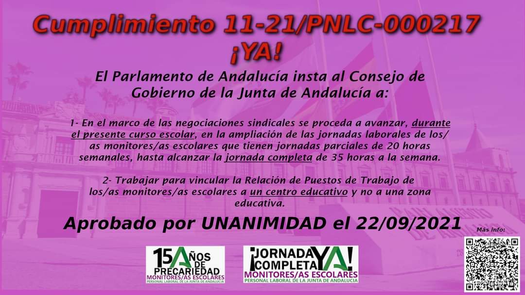 desimalaga77's tweet photo. 🗓️⏳Quedan 99 días para fin de curso y para que @ppandaluz y @Cs_Andalucia cumplan la PNL aprobada por unanimidad en @ParlamentoAnd
@javierimbroda cumpla su compromiso con #MonitoresEnLucha y #MonitorasEnLucha de #JornadaCompletaYA #35Horas
📢Y si esto no se arregla, HUELGA!! https://t.co/d4PRTso6su