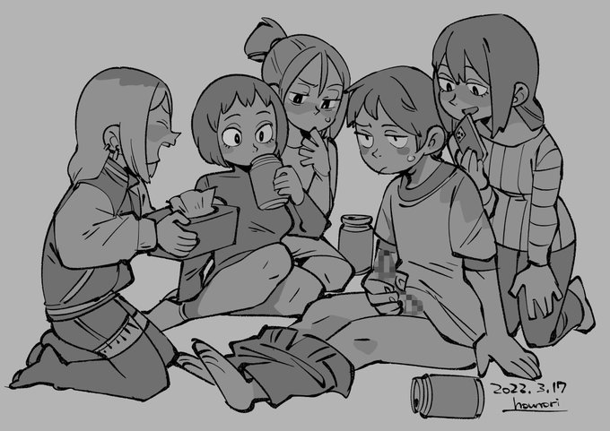 お絵描き:R18 鑑賞会 