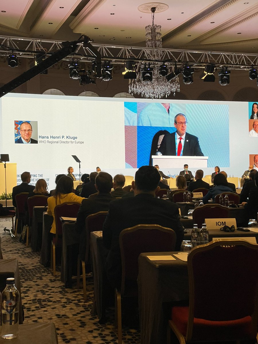 WHO Regional Director, Dr Hans Kluge, opens the High Level Meeting on Health and Migration-Jointly Shaping the Vision for Refugees and Mirgrants; a highly relevant topic right now.
