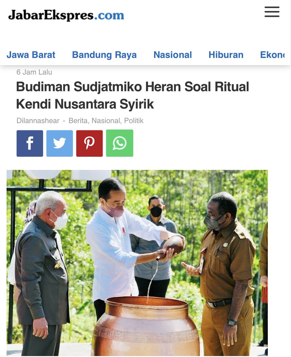 _Rizmaya__'s tweet photo. Politisi @PDI_Perjuangan, mas @budimandjatmiko ikut bereaksi atas adanya pihak yang menyebut ritual kendi nusantara syirik saat digelar di Ibukota Negara Baru (IKN).

https://t.co/gNIbVx27hG https://t.co/Pr4nb67CTY