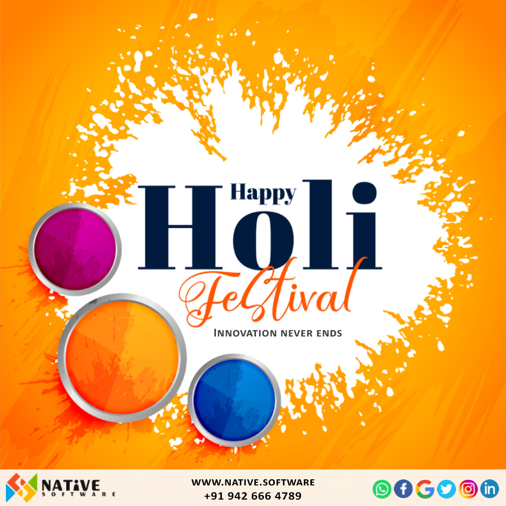 nativesoftwares's tweet photo. May the colors of Holi come with positive energy and make your life cheerful and Happy!!
#HappyHoli #HolikaDahan #FestivalOfColors #Holi2022 #IndianFestival #CelebrateToGether #NativeTeam #NativeSoftware #NativeSoftwareIndia https://t.co/9eqIIddmFA