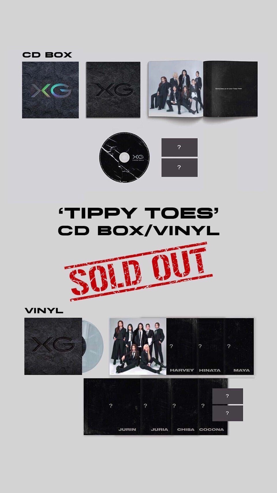 【XG】1st SG『Tippy Toes』CD BOX Tippy Toes' CD BOX / VINYL Pre-order Start! --NEWS | XG