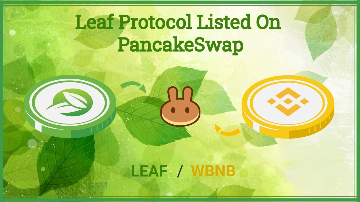 leaf_protocol's tweet image. Leaf Protocol (LEAF) Official Listed On Pancakeswap.

Find Official Buying links Below. Don&apos;t Buy From Other&apos;s links. #DYOR_Before_Buying_LEAF_token, it&apos;s Official Or Not.

Pancakeswap Trading Link: pancakeswap.finance/swap?outputCur…

Price 💹 Chart: poocoin.app/tokens/0x7d65e…