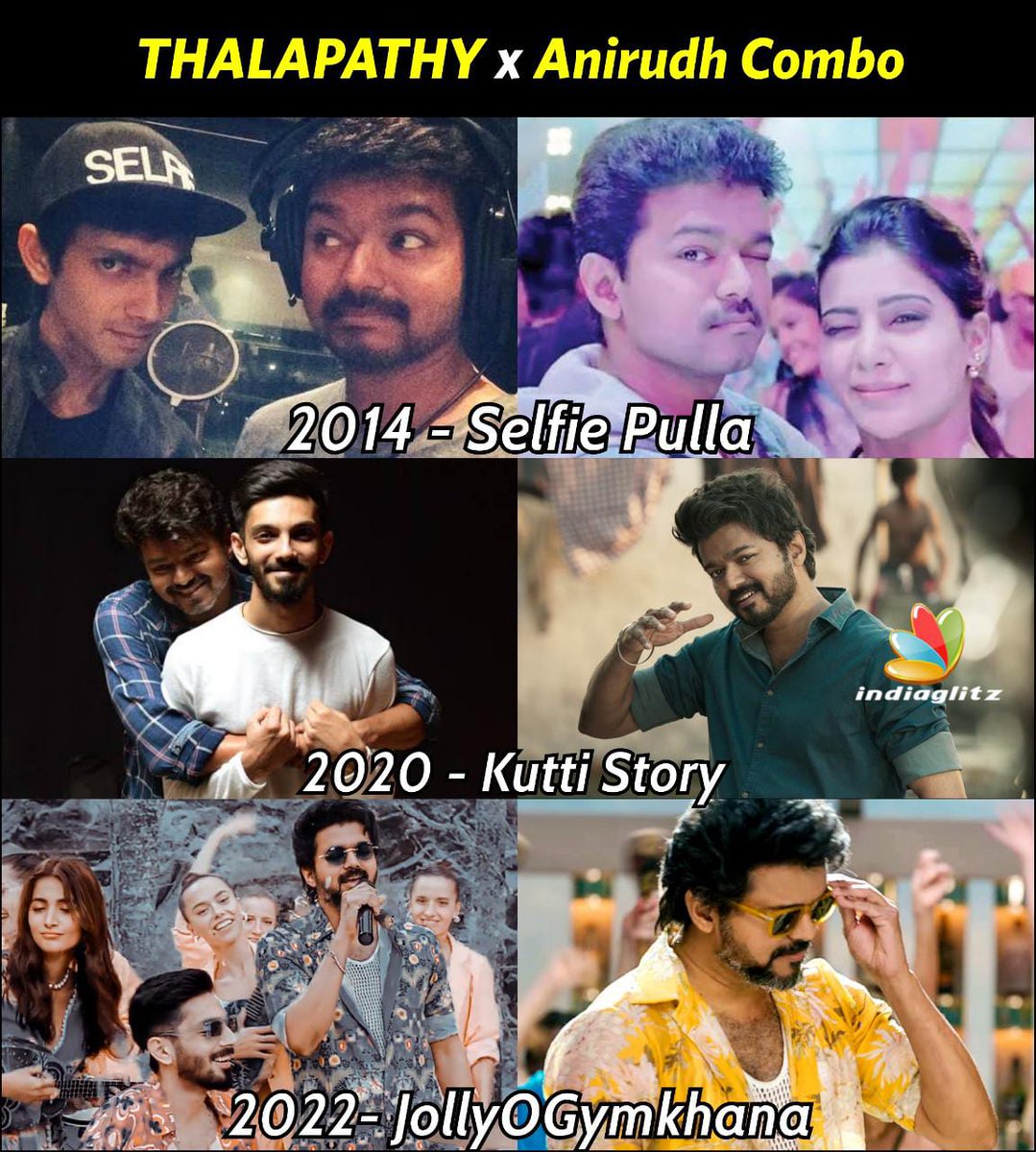 igtamil's tweet image. Thalapathy Vijay and Anirudh Combo 🤩💥

#ThalapathyVijay #Anirudh #SelfiePulla #KuttiStory #JollyOGymkhana #BeastSecondSingle #Vijay #Beast #Indiaglitz