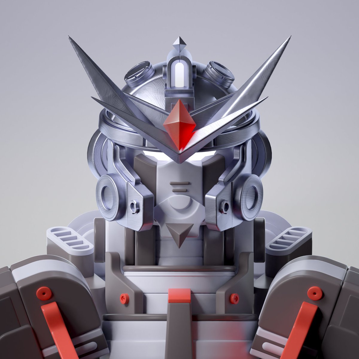 m1212v's tweet photo. #MekaOfTheDay: Day 93
Meka #6407 (#OGFaction) - Neat Silver Helmed OG. I like the little silver floating triangle at the top of the helm. Also loving the red glow on the chest. White eyes too.
Driver: MekaAlsi
#MekaVerse #MEKAGANG #NFTs #NFT
@MekaVerse https://t.co/sP2nro5F1N