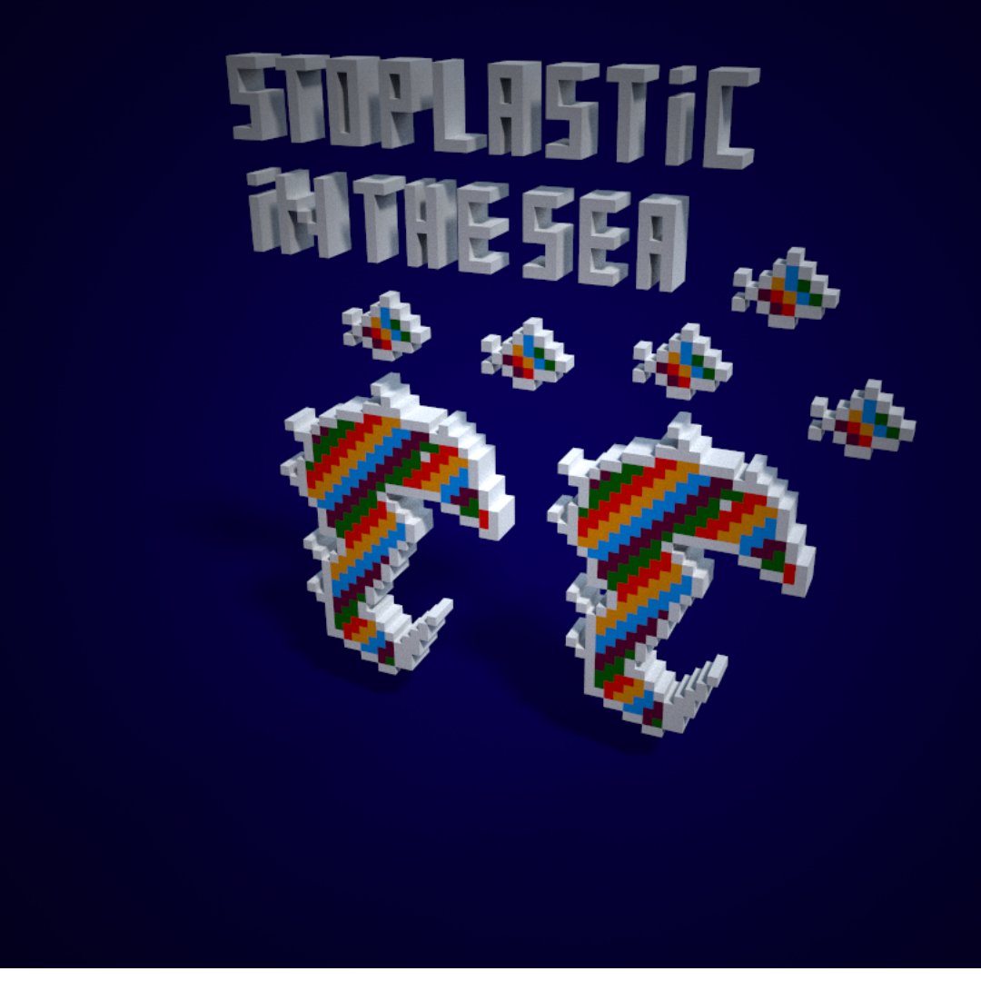 nft_omb's tweet photo. #seahorse 
#ocean 
#plasticpollution 
#voxEdit https://t.co/GDSoFsp1TW