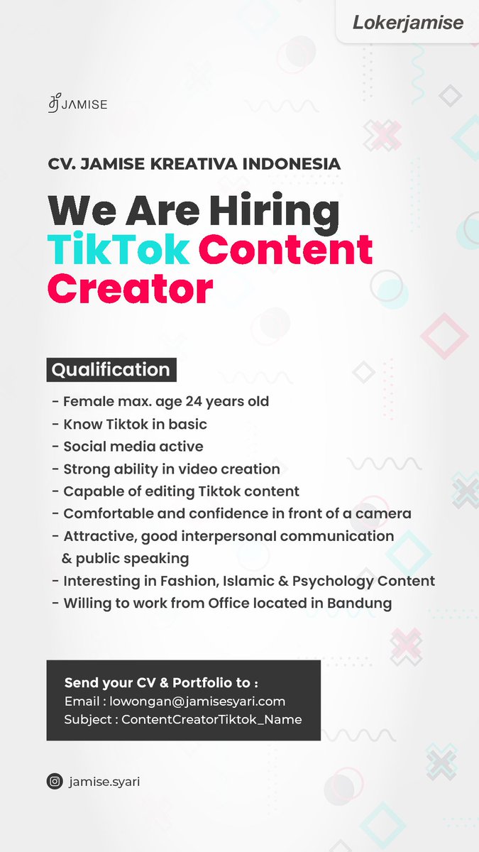 fifinvt1's tweet image. titip min @hrdbacot #lokerbandung #contentcreator #tiktokcontent thank you