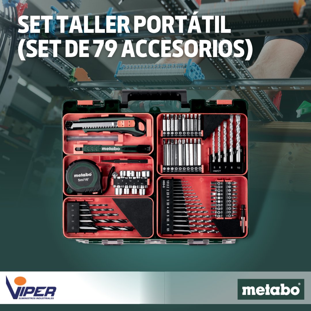 🔥El regalo perfecto.. ¡EN OFERTA!🔥
😍 Set Taladro atornillador de percusión de batería con taller portátil de 79 accesorios, para que no te falte de nada al mejor precio.
.
.
.
#SuministrosViper #SuministrosBurgos #diadelpadre #herramienta  #oferta #regalo