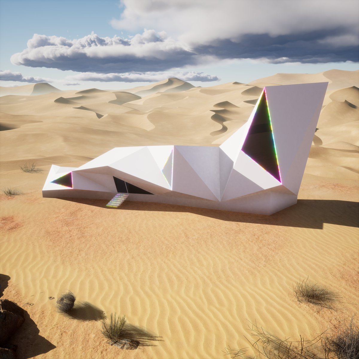 MetaMansionsNFT's tweet photo. Legends say the Desert sands appeared from above. For centuries they rained from the heavens, creating the towering dunes that have become a sanctuary for the worms. #MetaMansions #KEYSMetaverse https://t.co/krisMlbncw