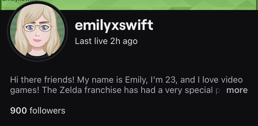 emilyxswift's tweet photo. Tonight I hit 900 followers on Twitch 🥺 big thank you to EVERYONE that has supported me so far in my streaming endeavors. This is absolutely wild to me, the road to 1k is real now 😳 big thank you to @allylynnetwitch for the raid as well, her amazing community got me to 900 💖 https://t.co/OY0OZtUs0F