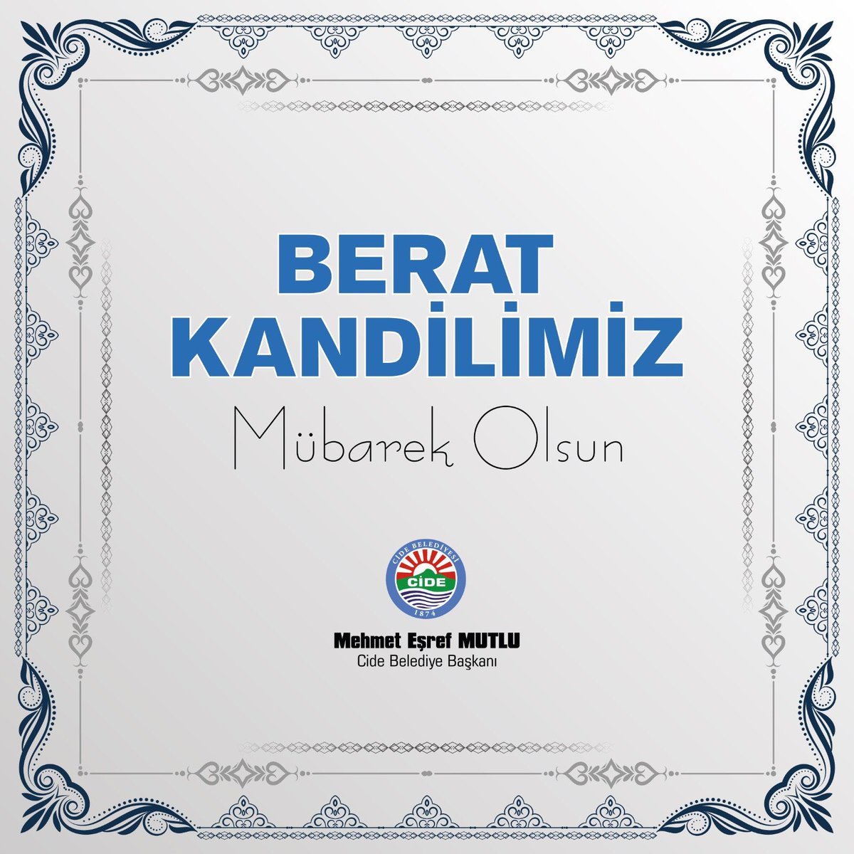 Berat Kandili'nin ülkemize ve insanlığa huzur, sağlık ve mutluluk getirmesini diliyorum. Tüm İslam Alemi'nin Berat Kandili mübarek olsun.