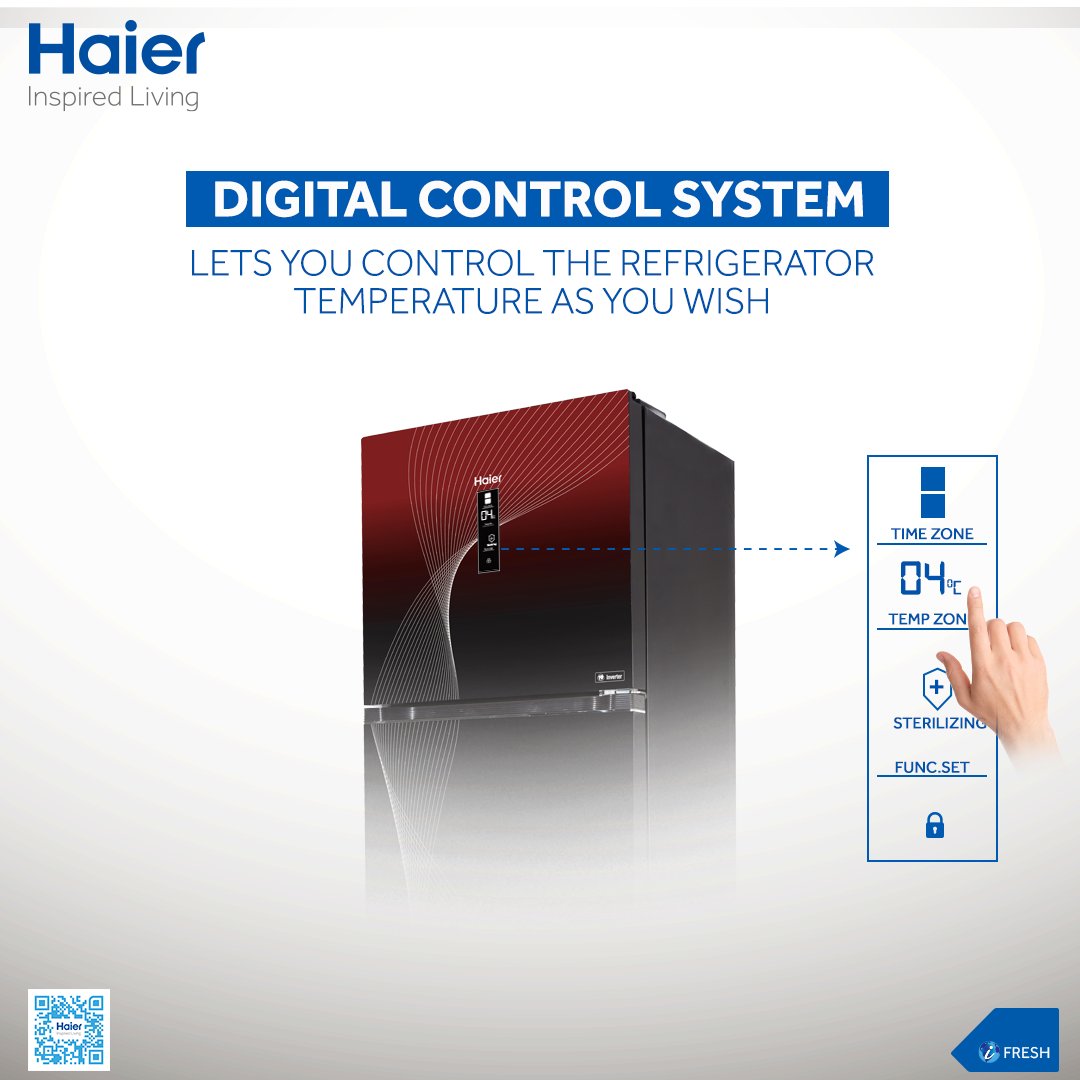 HaierPakistan's tweet image. Haier Digital Inverter Refrigerator gives you the control to set the temperature you want!

Visit:bit.ly/3pLDSMq

#RealFreshnessExpert #Haier #HaierRefrigerators