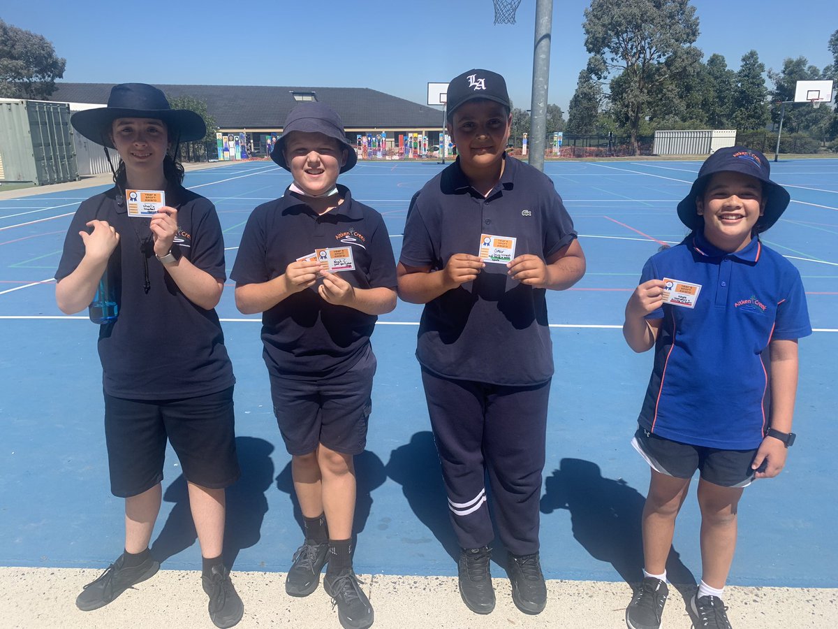 emmc89's tweet photo. Year 6 sport award winners from the past few weeks - playing dodgeball and showing our school values and great sportsmanship 🏐@AitkenCreekPS https://t.co/lzvwaXmoiq