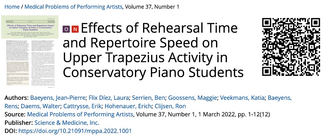 RES_laboratory's tweet photo. 🚨Publication alert 🚨 EMG collection during fast and slow piano🎹 playing in conservatory students. Great collaboration between 🇧🇪🇪🇸🇳🇱and 🇨🇭 researchers. https://t.co/6BLaZzZ9As https://t.co/QtrAQ0kfpP