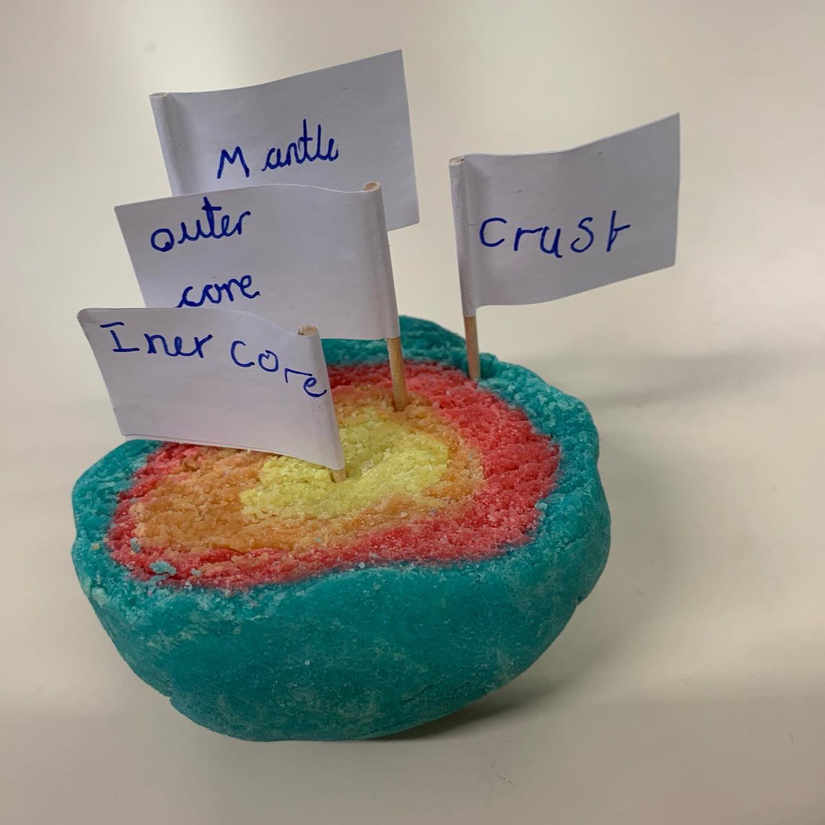 misswhite0606's tweet photo. Yesterday we each created a visual model of the layers of the Earth using salt dough. They turned out really well! #proud #enquiry #geography #earth #layersoftheearth #year4 https://t.co/cNBKwYAg2K