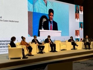 WHOEMRO's tweet photo. 📢Happening now: @WHO , Health Ministers, and partners convene at the high-level meeting on #health and #migration in the WHO Eastern Mediterranean and European Regions to create an inclusive vision that provides 

#HealthForAll | #Health4Peace

@WHO_Europe @WHOAFRO https://t.co/FLZuilOKet