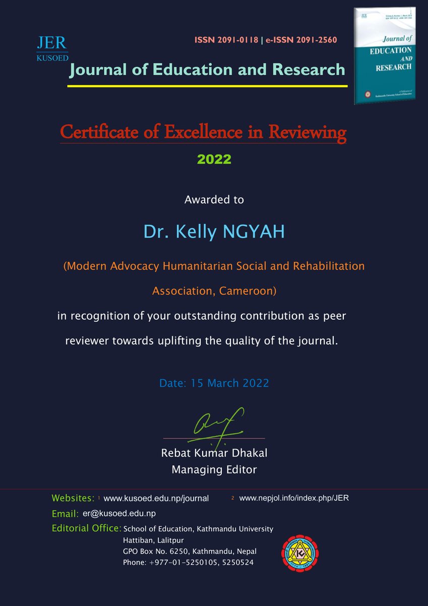 mahsracameroon's tweet photo. #Congratulations @PDKelsman #CEO @mahsracameroon. Building #MAHSRA's dream #GlobalCommitments4Peace. Via #education #Science #research #advocacy #perfection #ExcellenceAwards @aaupd @GenevaPeaceWeek @GPPlatform @UnescoYaounde. https://t.co/hSUmrVaEwz