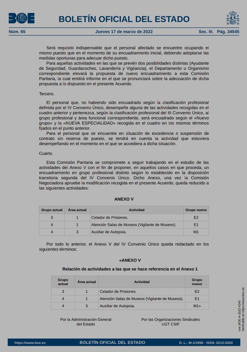 ccooine's tweet photo. Resolución 7 marzo 2022, de la Dirección General de Trabajo, @Haciendagob, se registra y publica la modificación del IV #Convenio colectivo único para el personal laboral de la Administración General del Estado #CUAGE
@ccoomeh @sae_fsc_ccoo #NoALaGuerra #OtanNoBasesFuera
@boegob https://t.co/xNm35ZlZoE
