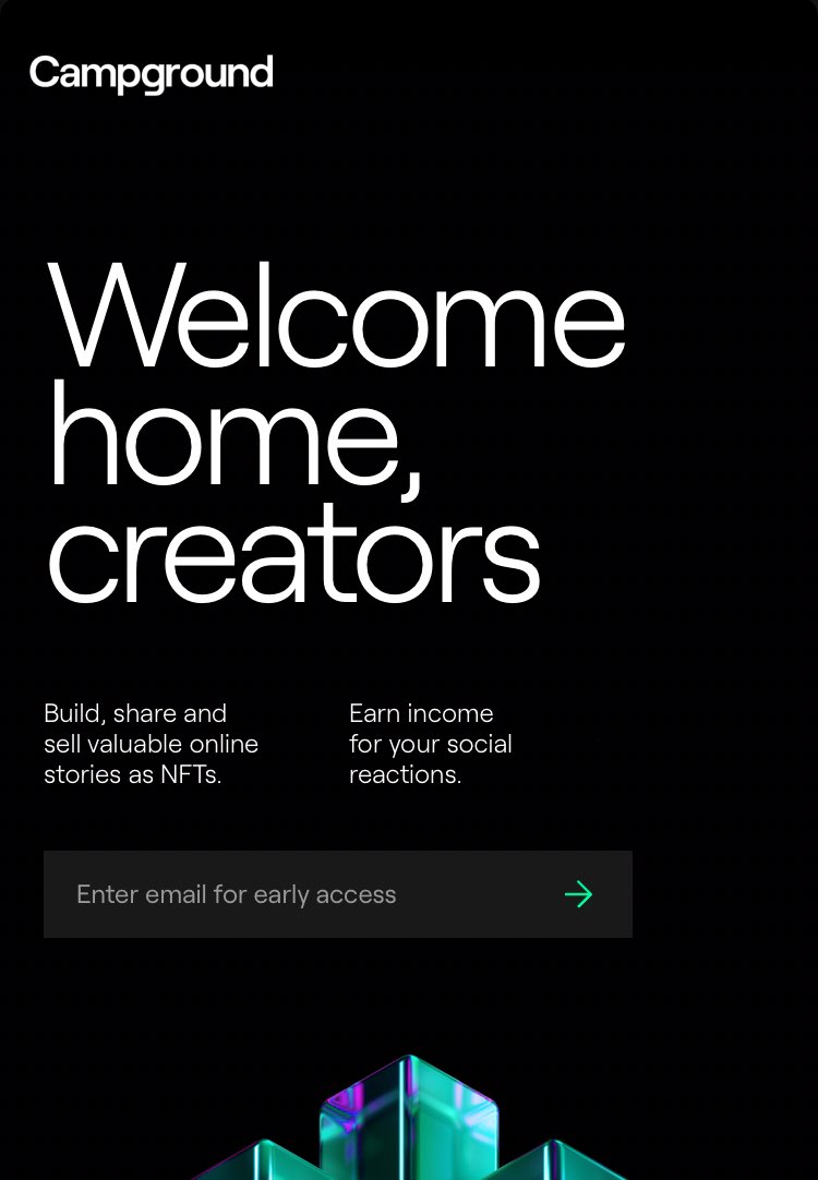 cryptopumpnft's tweet photo. Hey creatives, a decentralized platform to fully take control of your earnings? 
Sign up for Campground! https://t.co/dqlabnTBEq https://t.co/NhzhuOAwwk