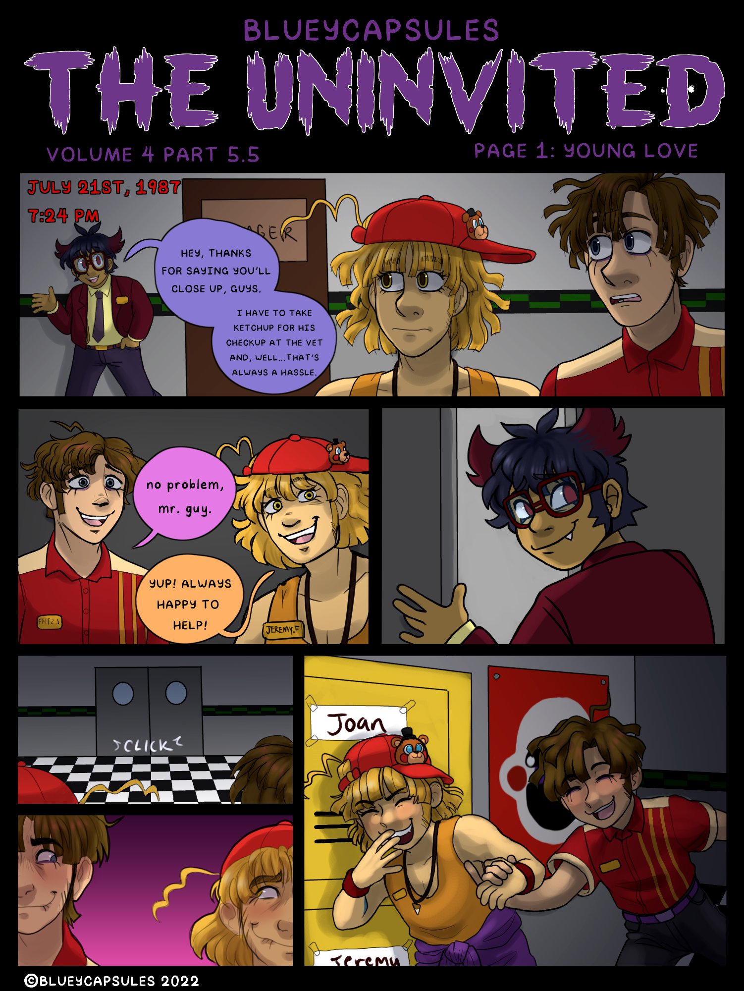 Blueycapsules Fnaf Comic In Order