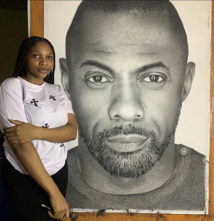 nikus_1's tweet photo. Amazing pencil sketch of Idris Elba by beautiful Nigerian artist, Blessing Raji. Just wow!!! Such talent. @idriselba what sayest thou? https://t.co/RGRBu7iIsp