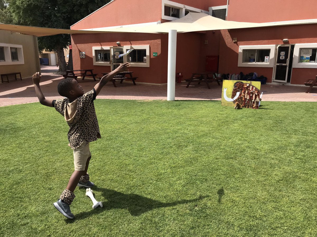 JESSjumeirahYR3's tweet photo. We are having the BEST time on Stone Age Day! Making Stone Age necklaces, stone painting, making weapons and hunting for our dinner! Warm Woolly Mammoth soup! 🤩 #JESSJumCrossCurricular #JESSJumRealLifeLearning #stoneage #history https://t.co/Aum2VFyNQ5