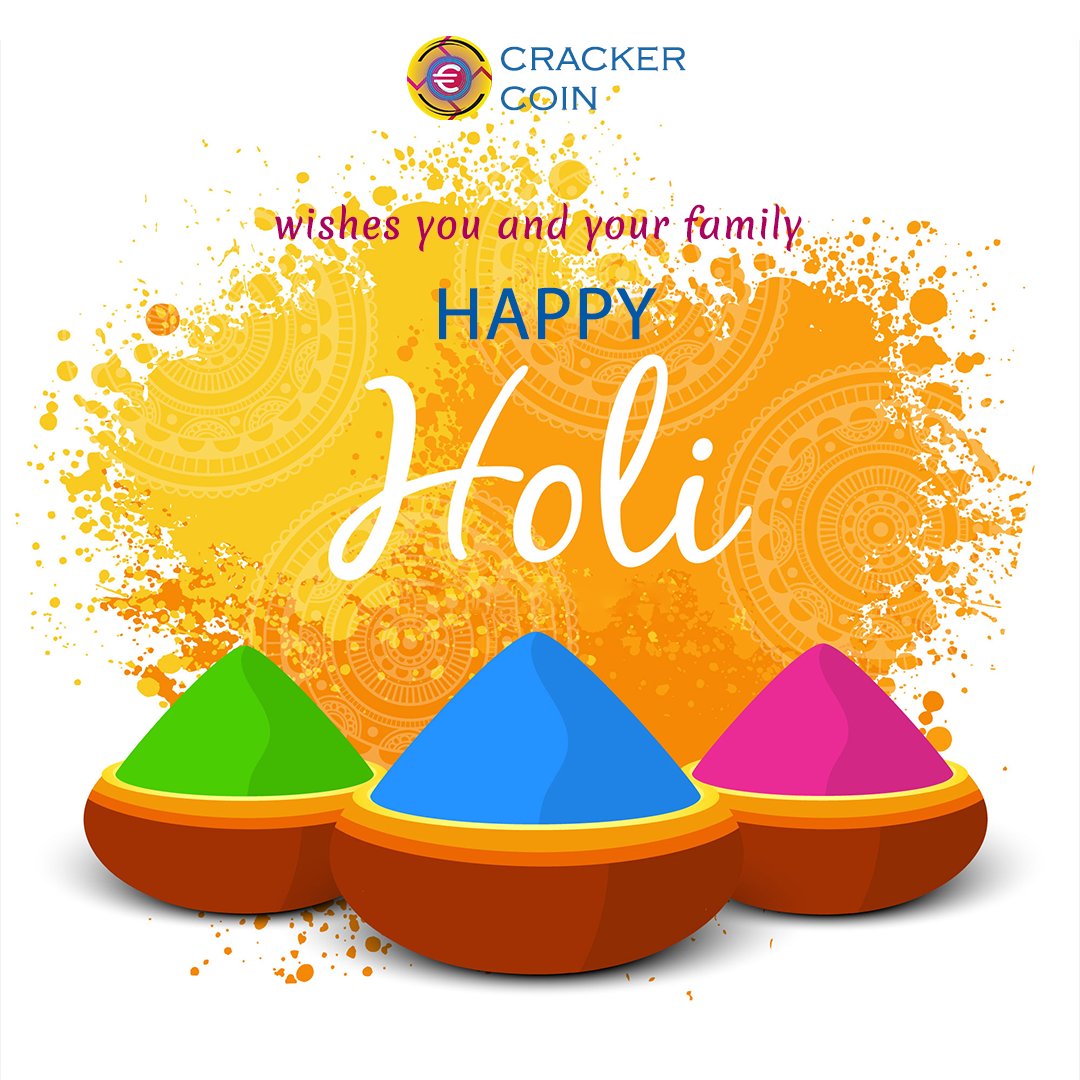 Cracker wishes you and your family a happiest Holi .
#token #blockchain #bitcoin #crypto #cryptocurrency #ethereum #btc #nft #coin #eth #ico #exchange #cryptocurrencies #defi #cryptonews #investment #bitcoins #altcoin #tokens #trading #binance #coins #money #airdrop #tokensale