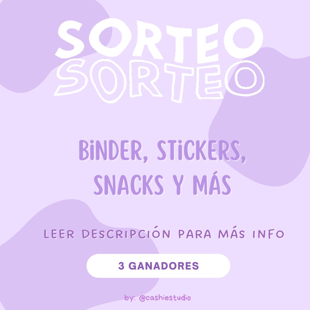 cashiestudio's tweet photo. Hola Cashies! 🐶💗
Les traemos este sorteo en el que tendrán la oportunidad de ganar snacks, binder, stickers y más! ^-^ https://t.co/TXhVvVgdYS