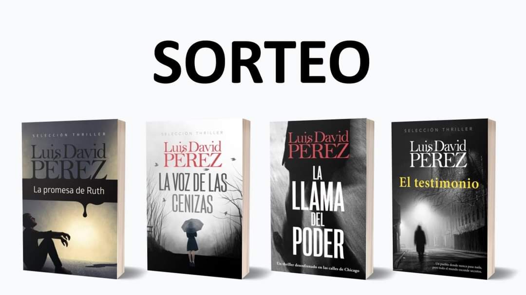 VOY A SORTEAR 6 NOVELAS.

17/3/2022
3 entre todos los lectores suscritos a la lista de correo. bit.ly/lista_correo

19/3/2022
3 entre los miembros del Grupo de lectores de Luis David Pérez en Facebook. facebook.com/groups/lectore…

#sorteolibro #NovelaNegra #thrillerbooks #novela