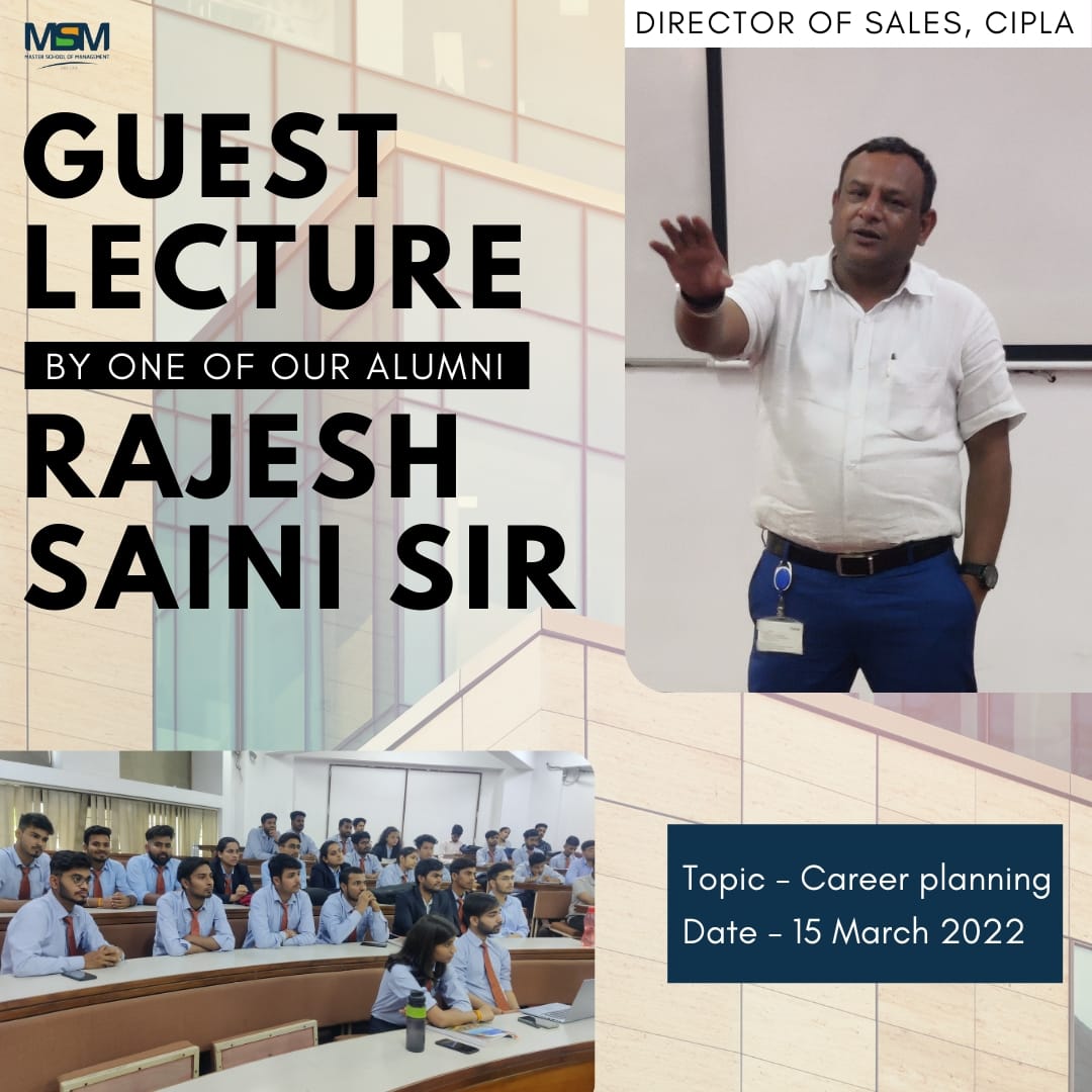 MsmindiaOrg's tweet photo. MSM always focuses to enhance the knowledge of the students, it was a pleasure to interact with our Alumni Mr. Rajesh Saini Batch 1998-2000 Director-Sales Cipla Ltd. All the students got this amazing opportunity to interact with him and got to gain a lot.

#guestlecture #MSM #mba https://t.co/F2lfMWsHZW