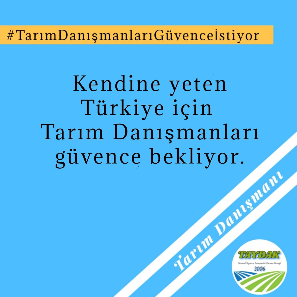 #TarımDanışmanlarıGüvenceİstiyor 
<a href="/tcbestepe/">T.C. Cumhurbaşkanlığı</a> <a href="/RTErdogan/">Recep Tayyip Erdoğan</a> <a href="/TCTarim/">T.C. Tarım ve Orman Bakanlığı</a> @tbvahitkirisci <a href="/tobeydb/">Eğitim ve Yayın Dairesi Başkanlığı</a> <a href="/aysinisikgece/">Ayşe Ayşin Işıkgece</a> <a href="/AAsumanErdogan/">Asuman Erdoğan 🇹🇷</a> <a href="/semsibayraktar/">Şemsi Bayraktar</a> <a href="/TAYDAK_/">TAYDAK</a> <a href="/BY/">Binali Yıldırım</a>