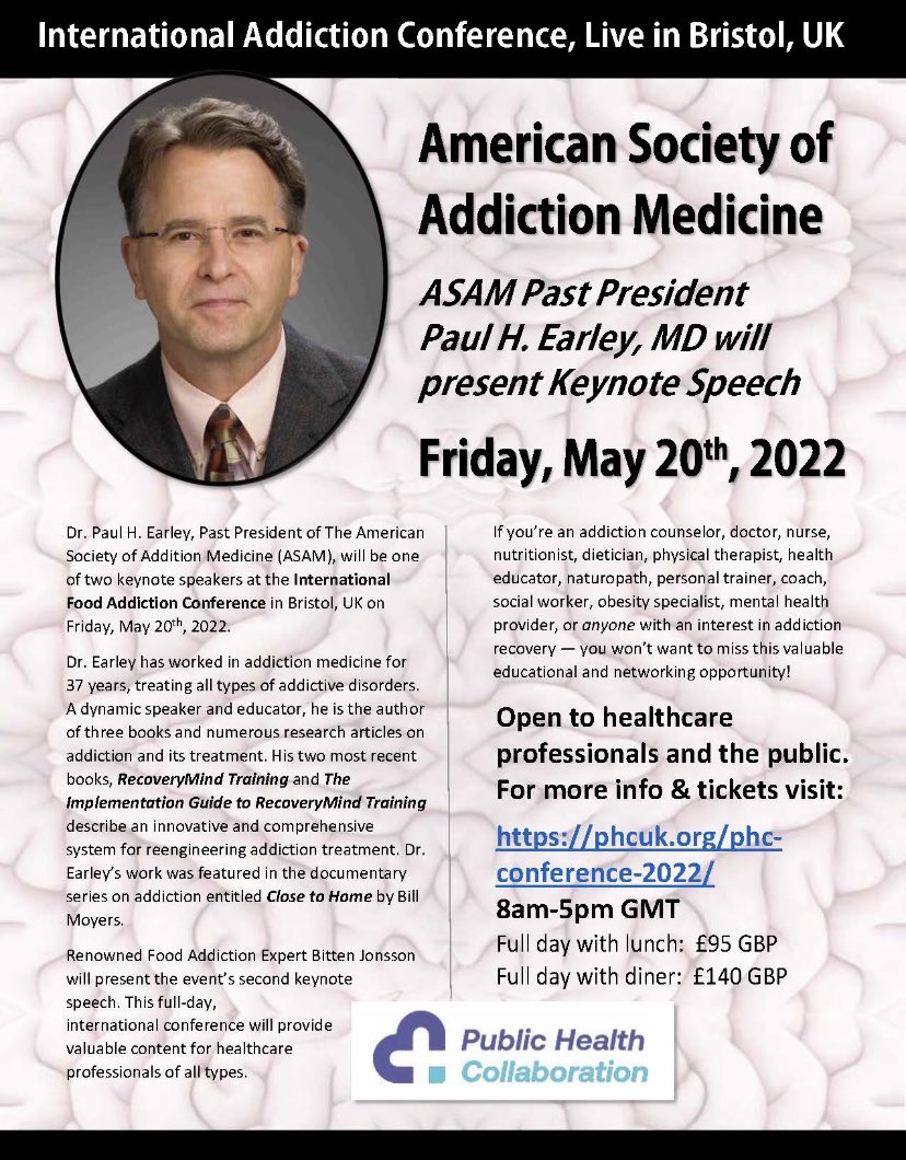 BittenJonsson's tweet photo. #addiction #addictiontraining #AddictionRecovery learn from a world leading specialist, his lectures when I was in USA the most rewarding. Join us https://t.co/szk5ZeO2U3
