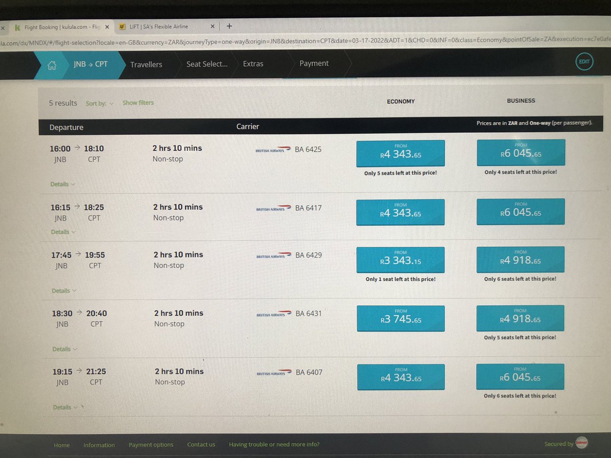 Colinwhitaker21's tweet photo. @maddog_sa @conrelma @FlySafair Hopefully Comair gets the same roasting the other guys did for the prices. And they should be trying to win back some passenger confidence !#epicfail https://t.co/NacP8jJU0z