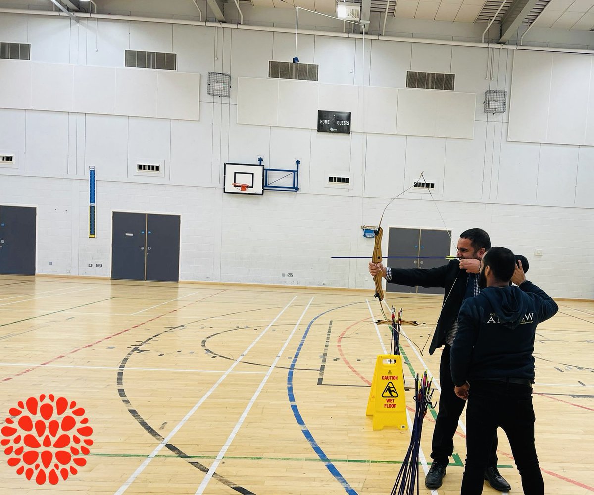 On Monday I had an amazing opportunity to try my hand at archery 🎯 Needless to say, I think I need some more coaching 🥴 Thank you so much @ArcheryGolden #archery #teachertwitter #headofschool #sports #coaching #strive #achieve #believe #TSLT #TCHA