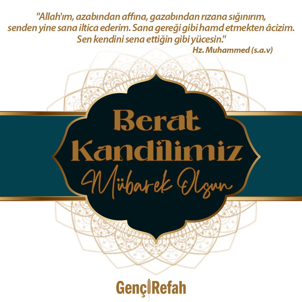 BERAT KANDİLİMİZ MÜBAREK OLSUN.   #BeratKandili
