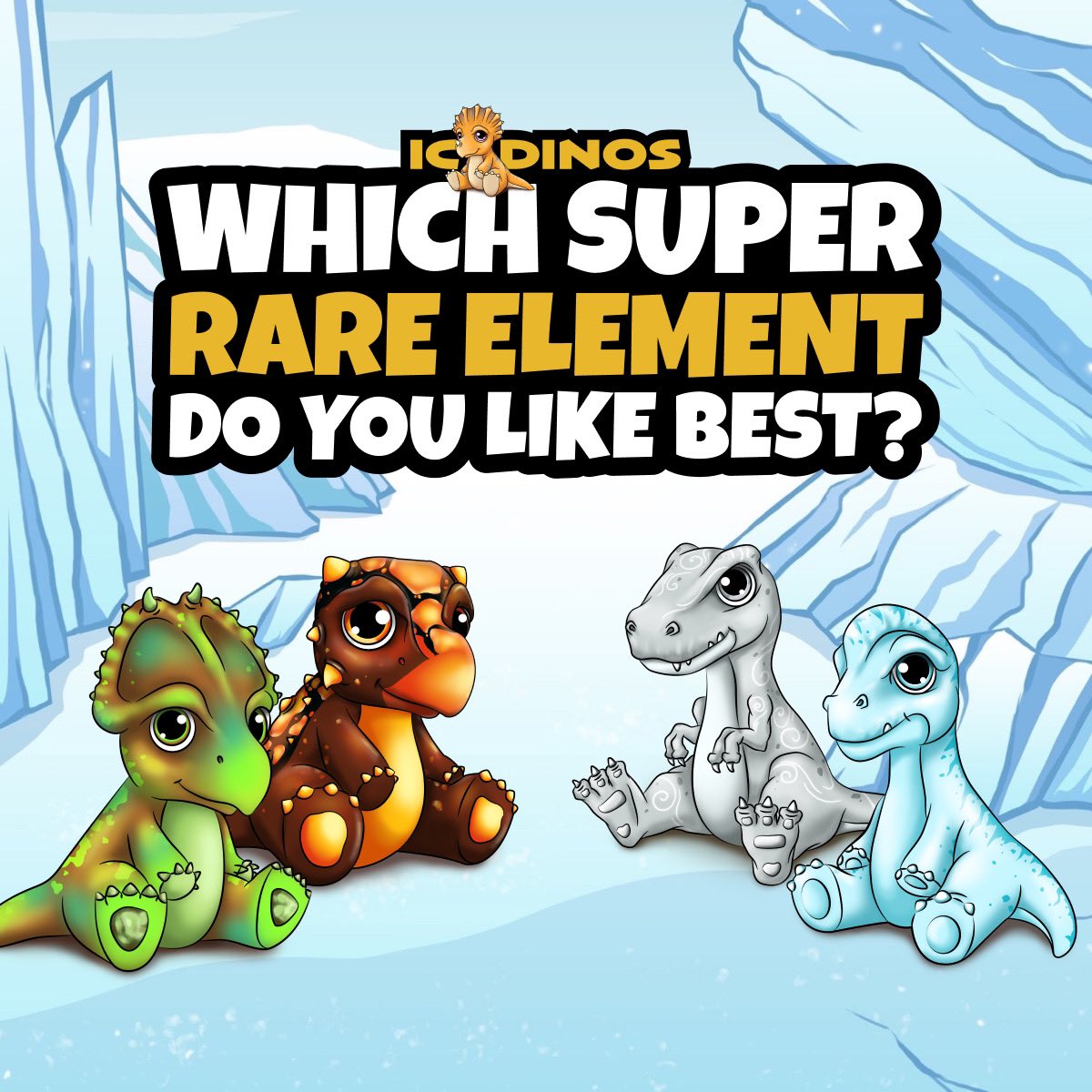 icdinos's tweet photo. What super rare element do you like best? (Earth, Wind, Ice, Fire)? 🦖🦕

🔁 Retweet and comment to go in draw for dino egg (5 to give away)

#icp #dfinity #nft https://t.co/sKRuYwg0e2