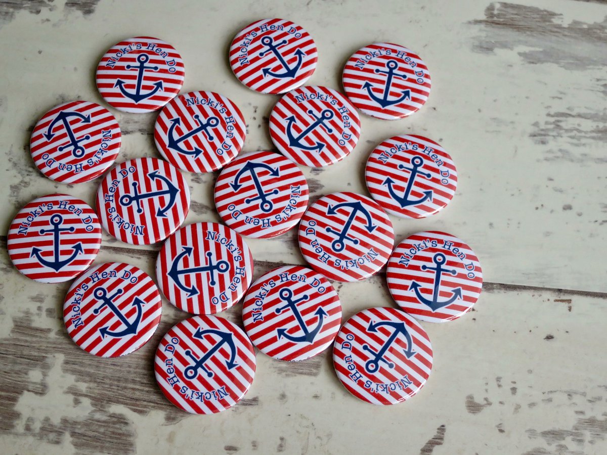koolbadges's tweet photo. Custom nautical themed Hen Party badges ⚓️ 👰🏽  https://t.co/O0aFDd9cQn https://t.co/S5eQoXV59S