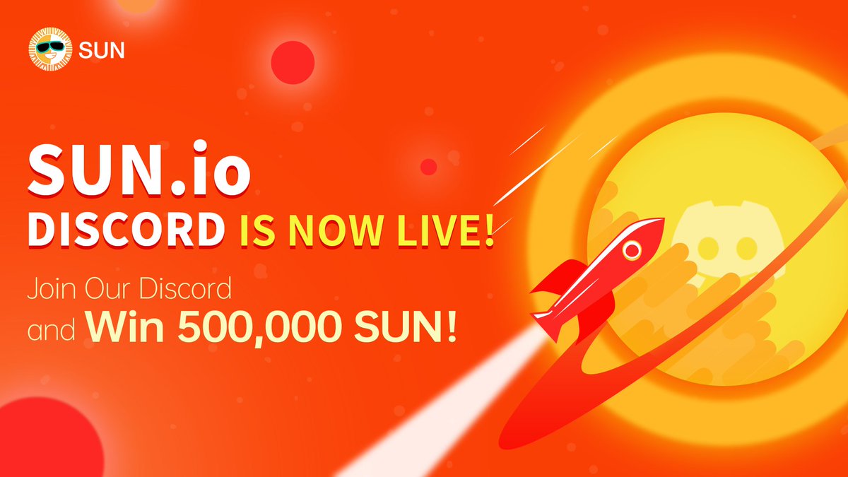 OfficialSUNio's tweet photo. 🤑💸🔥 𝓢𝓤𝓝.𝓲𝓸 𝓭𝓲𝓼𝓬𝓸𝓻𝓭 𝓵𝓪𝓾𝓷𝓬𝓱𝓲𝓷𝓰 𝓬𝓮𝓵𝓮𝓫𝓻𝓪𝓽𝓲𝓸𝓷🔥💸🤑

💰500,000 $SUN #Giveway 
⏰8AM March 17 ~8AM March 23

Click ⤵️ and take part in our #gleam competition for an awesome reward!
https://t.co/EMheS9Pky0

#Airdrop #Giveaways #crypto #Bounty https://t.co/UgDC6icbds