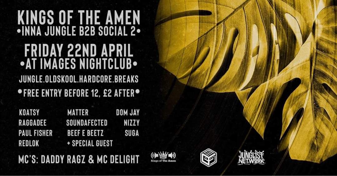 Calling all amen-lovers: a couple dates for your diary &amp; a night to look out for in the future: Kings Of The Amen - 22nd April and 3rd June, Plymouth. 

Pleased to have been asked to join the Kings Of The Amen crew to shell down some Jungle. Get involved 💥💥💥
<a href="/RaggadeeV/">Raggadee</a>
