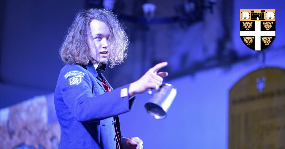 DoverCollege's tweet photo. The opening night of Remember The Porter and Macbeth was a hugely successful one. The audience enjoyed the immersive scenes from Remember The Porter they experienced as they toured the campus, before being seated in the Refectory for an impressive reimagining of Macbeth. https://t.co/zEj4Ce46gq