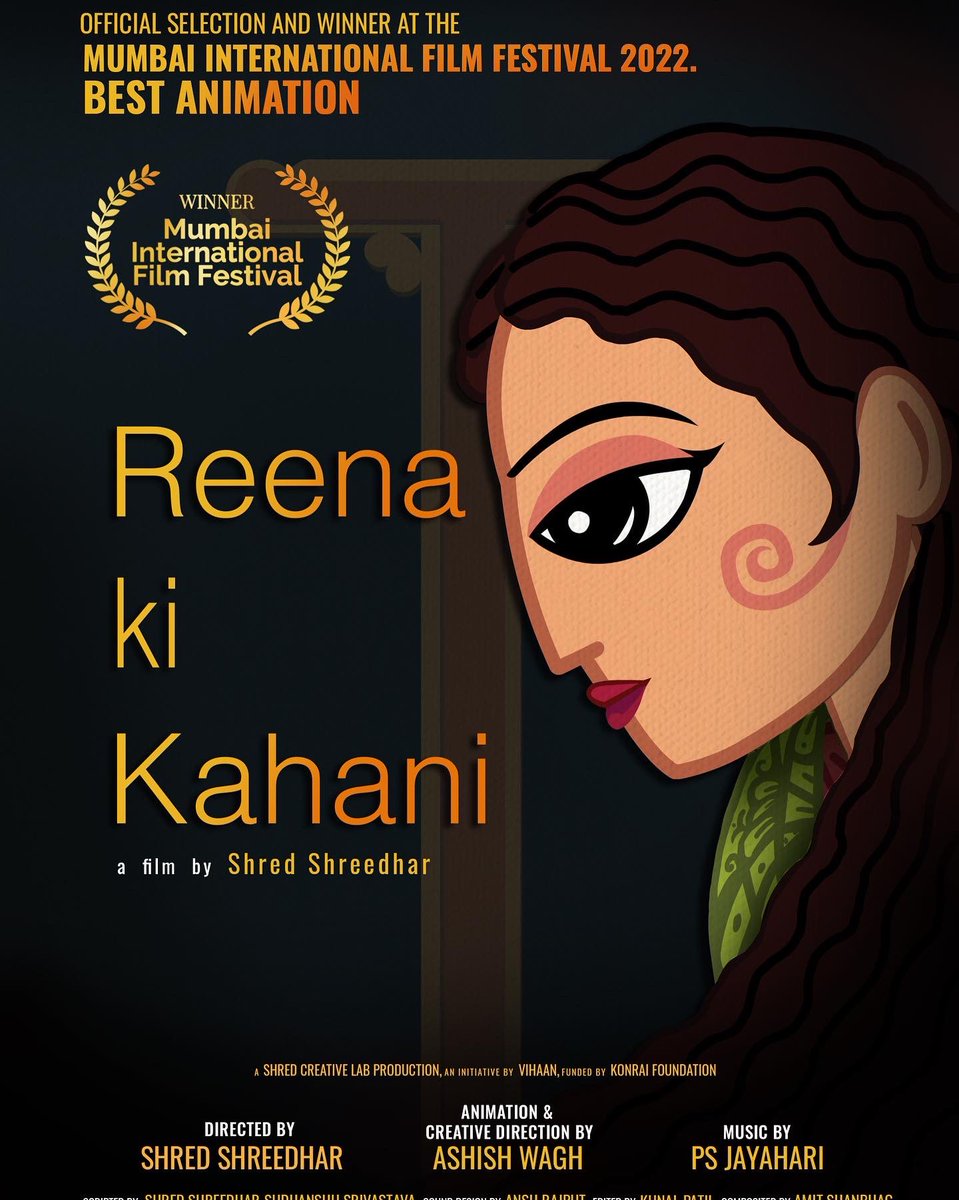 LabShred's tweet photo. Another Milestone - Official Selection &amp; Winner for Best Animation at Mumbai International Film Festival 2022 ~ Reena Ki Kahani, a short animation film based on the true story of entrapment, rescue &amp; survival highlighting the evils of human trafficking. Thank you for your support https://t.co/8lYnKeTBIm