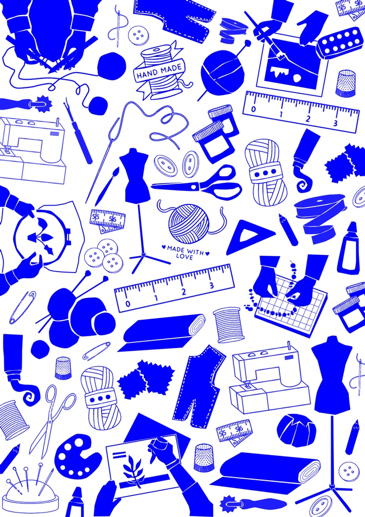 I'm so excited for todays #marchmeetthemaker post Sneak Peek -we have a craft themed pattern! I'm currently getting the screen burnt ready for printing, and will have pouches and wash bags made up.
⁠I'm also considering getting some notebooks in this design too? @joannehawker⁠