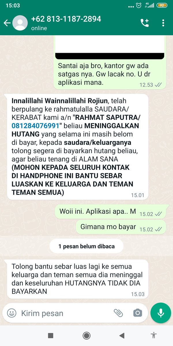 KenziHimura45's tweet photo. @ojkindonesia Sungguh kejam Aplikasi darimana, udah ngelanggar SOP OJK, https://t.co/8ycrQTx6tP