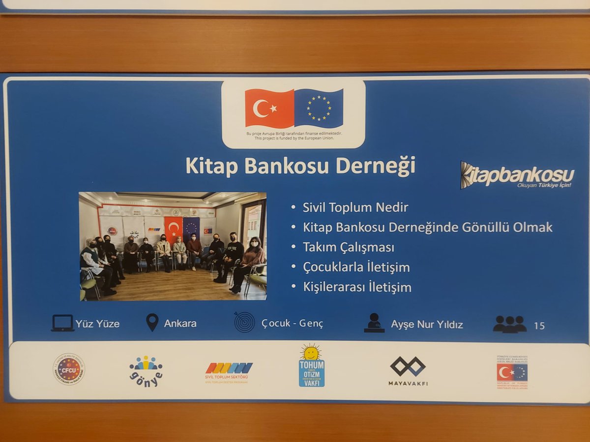 Kitap Bankosu Derneği olarak Tohum Otizm ve Maya Vakfı ortaklığında yürütülen GÖNYE Projesi Gönüllülük Zirvesindeyiz. Bu güzel buluşma için teşekkür ederiz. <a href="/tohumotizm/">Tohum Otizm Vakfı</a> @mayavakfi