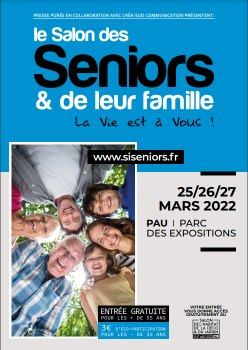 Le Ciapa sera présent au Salon des Séniors et de leur famille, du 25 au 27 mars 2022. Venez nombreux !