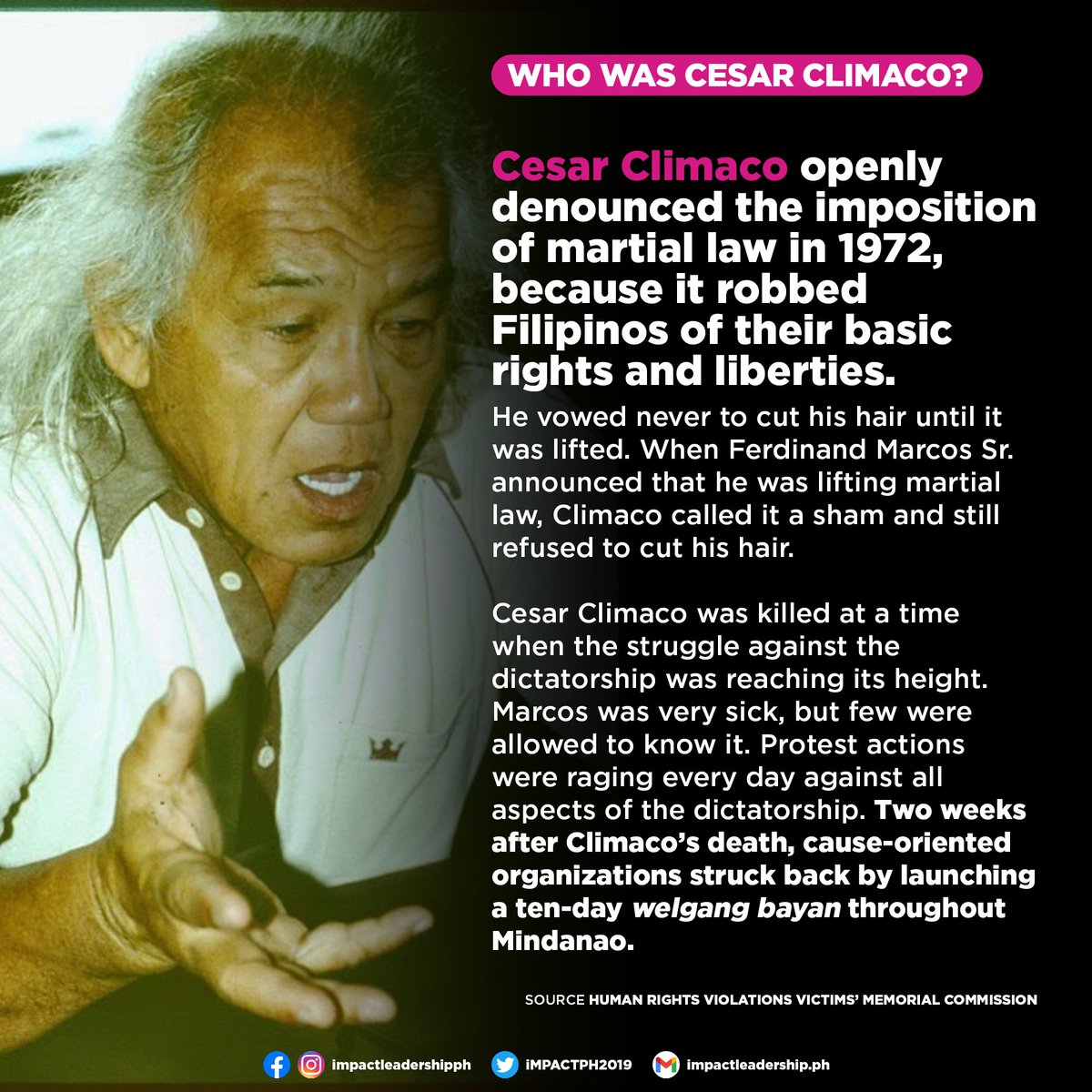 ronaldgem's tweet photo. WHO WAS CESAR CLIMACO?

Tonight, #LayagLeniKiko, the Zamboanga Peninsula People's Rally of the #LeniKiko2022 tandem, is being held at the Cesar C. Climaco Freedom Park in Zamboanga City.

Cesar Climaco openly denounced the imposition of martial law in 1972.

#ZamboangaIsPink https://t.co/MIOKVQhW8g