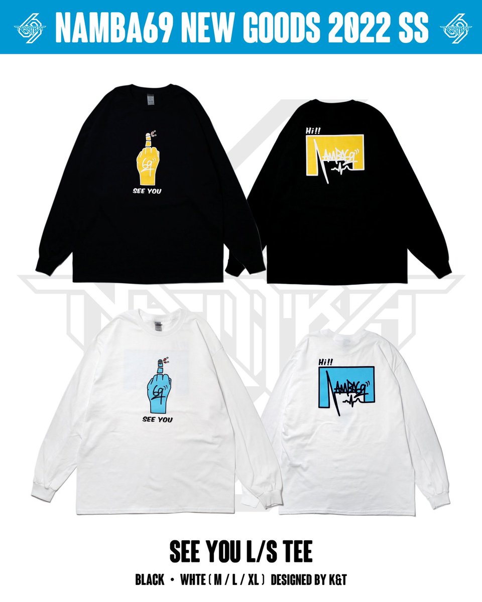 NAMBA69official's tweet photo. 【NEW GOODS】
いよいよ明日です！
"PUNK ROCK THROUGH THE NIGHT" 
@渋谷 Spotify O-WEST

今回のイベントTeeは我らが @gainground025 によるデザイン！
新作ロンTも2種発射！
皆さん是非CHECKお願いします！

※先行物販は16:30〜
チケットをお持ちでない方もご購入いただけます！

#NAMBA69
#PRTTN https://t.co/jY5nHPYgoI